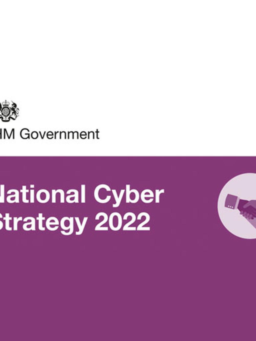 National Cyber Strategy 2022 on a purple background